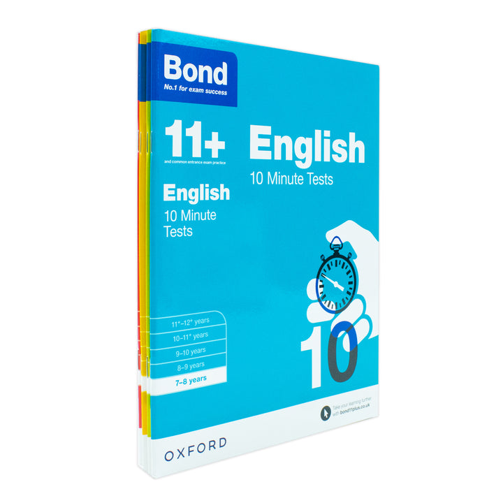 Bond 11+ Maths, English & More 10-Minute Test  Book – Ages 7-8| Practice Worksheets & Exercises to Enhance Learning & Prepare for Assessments