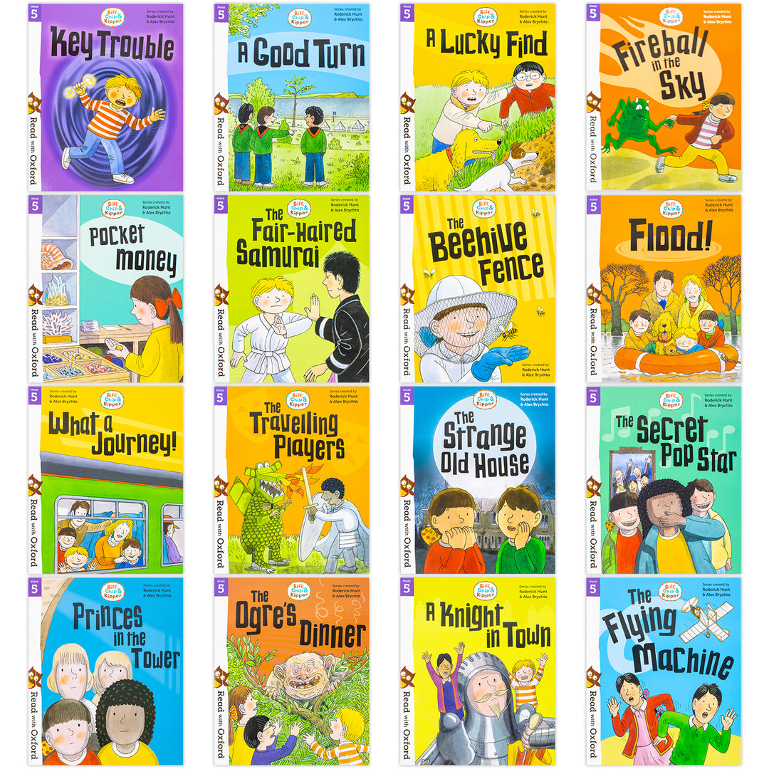 Biff, Chip and Kipper Stage 5 Read with Oxford – 16-Book Collection Set | Fun Children's Stories for Early Reading, Language Development & Learning