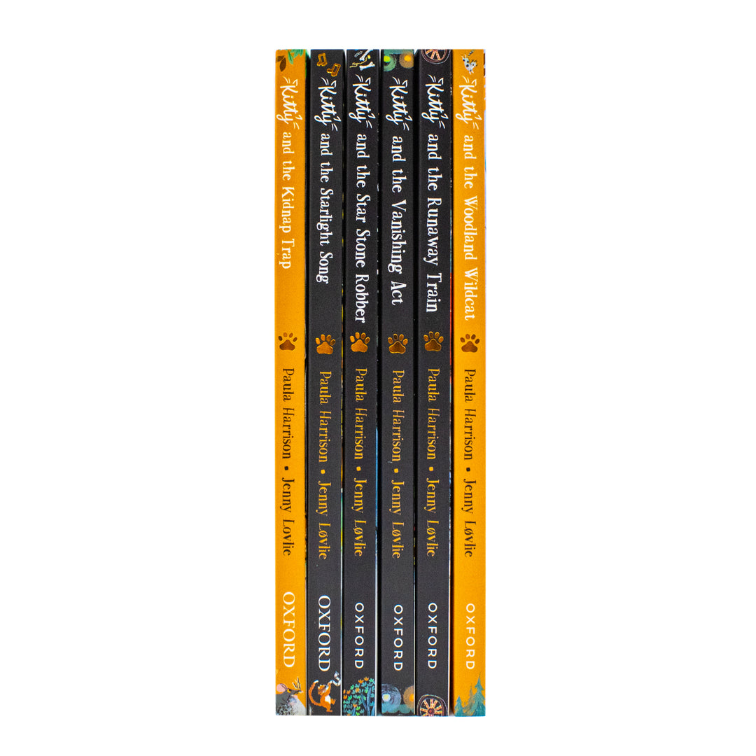 Paula Harrison Kitty Series 6 Books Set (Books 7-12) (Runaway Train, Vanishing Act, Star Stone Robber, Starlight Song, Woodland Wildcat, Kidnap Trap)