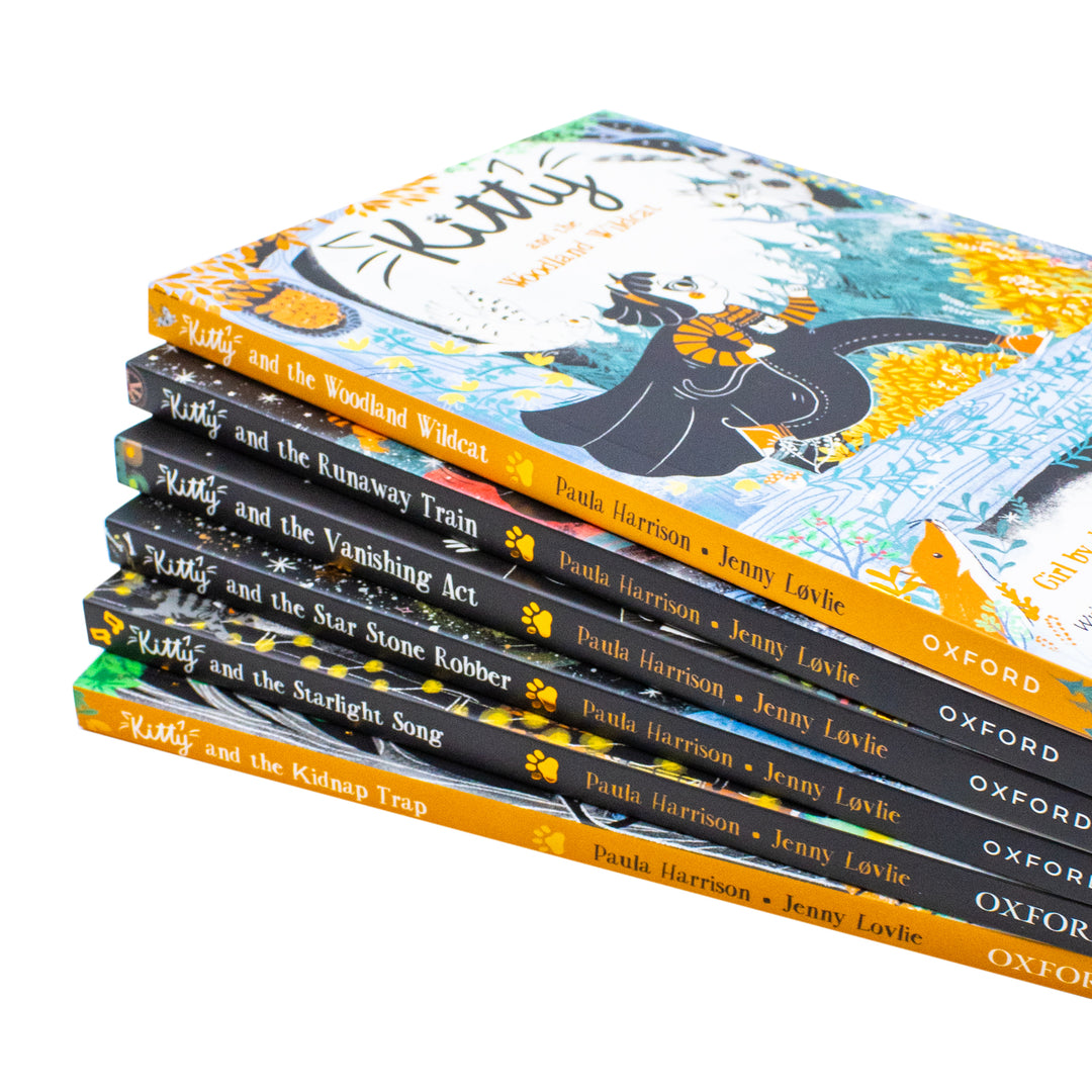 Paula Harrison Kitty Series 6 Books Set (Books 7-12) (Runaway Train, Vanishing Act, Star Stone Robber, Starlight Song, Woodland Wildcat, Kidnap Trap)