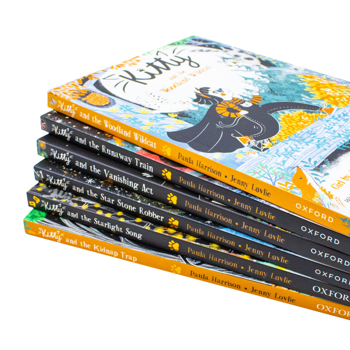 Paula Harrison Kitty Series 6 Books Set (Books 7-12) (Runaway Train, Vanishing Act, Star Stone Robber, Starlight Song, Woodland Wildcat, Kidnap Trap)