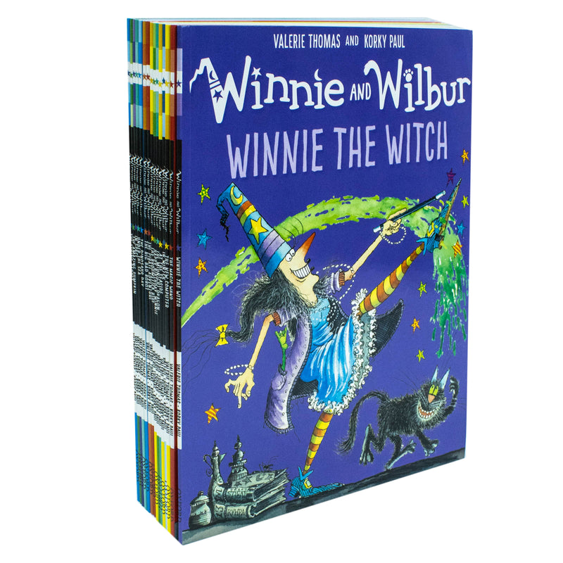 Winnie the witch and Wilbur Series 16 Books Bag Collection Set By Valerie Thomas Pack