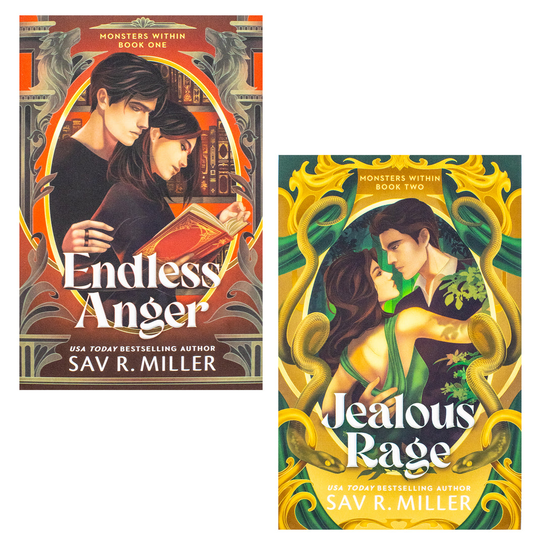 Monsters Within Series by Sav R. Miller 2 Books Sprayed Edges Collection Set (Endless Anger and Jealous Rage)