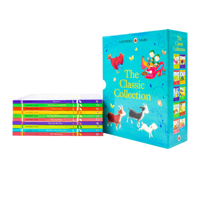 Ladybird Tales Classic Collection 10 Books Set | Slipcase (Dick Whittington, The Three Billy Goats Gruff, The Elves and the Shoemaker,Puss in Boots,The Enormous Turnip,Chicken Licken,The Little Red Hen & More)