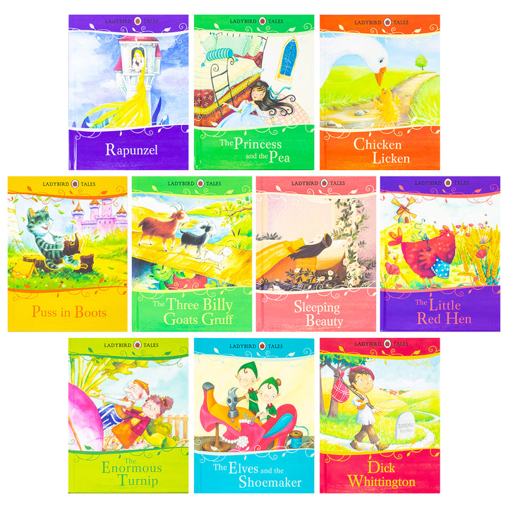 Ladybird Tales Classic Collection 10 Books Set | Slipcase (Dick Whittington, The Three Billy Goats Gruff, The Elves and the Shoemaker,Puss in Boots,The Enormous Turnip,Chicken Licken,The Little Red Hen & More)
