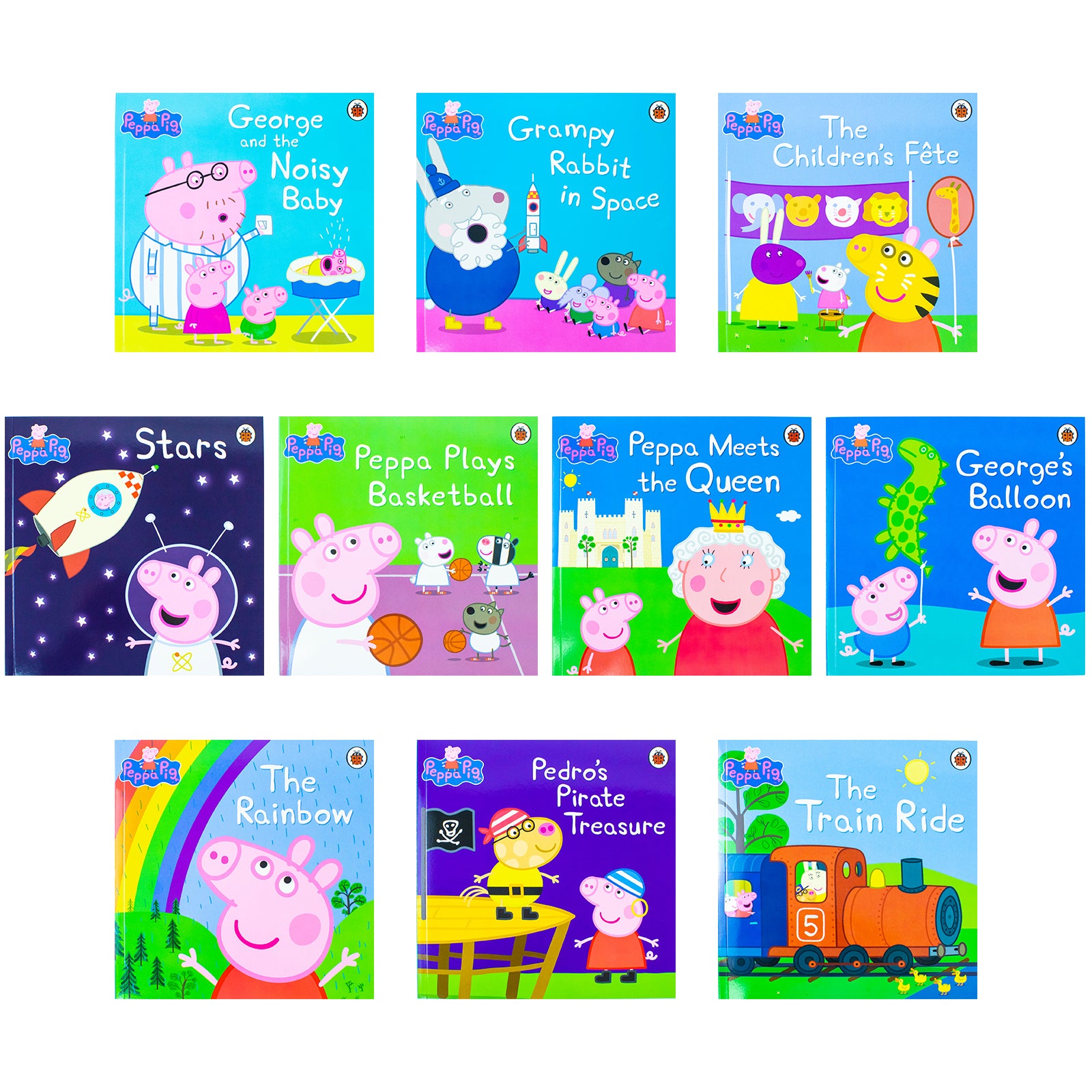 The Peppa Pig Collection 10-Book Set In A Yellow Gift Bag with