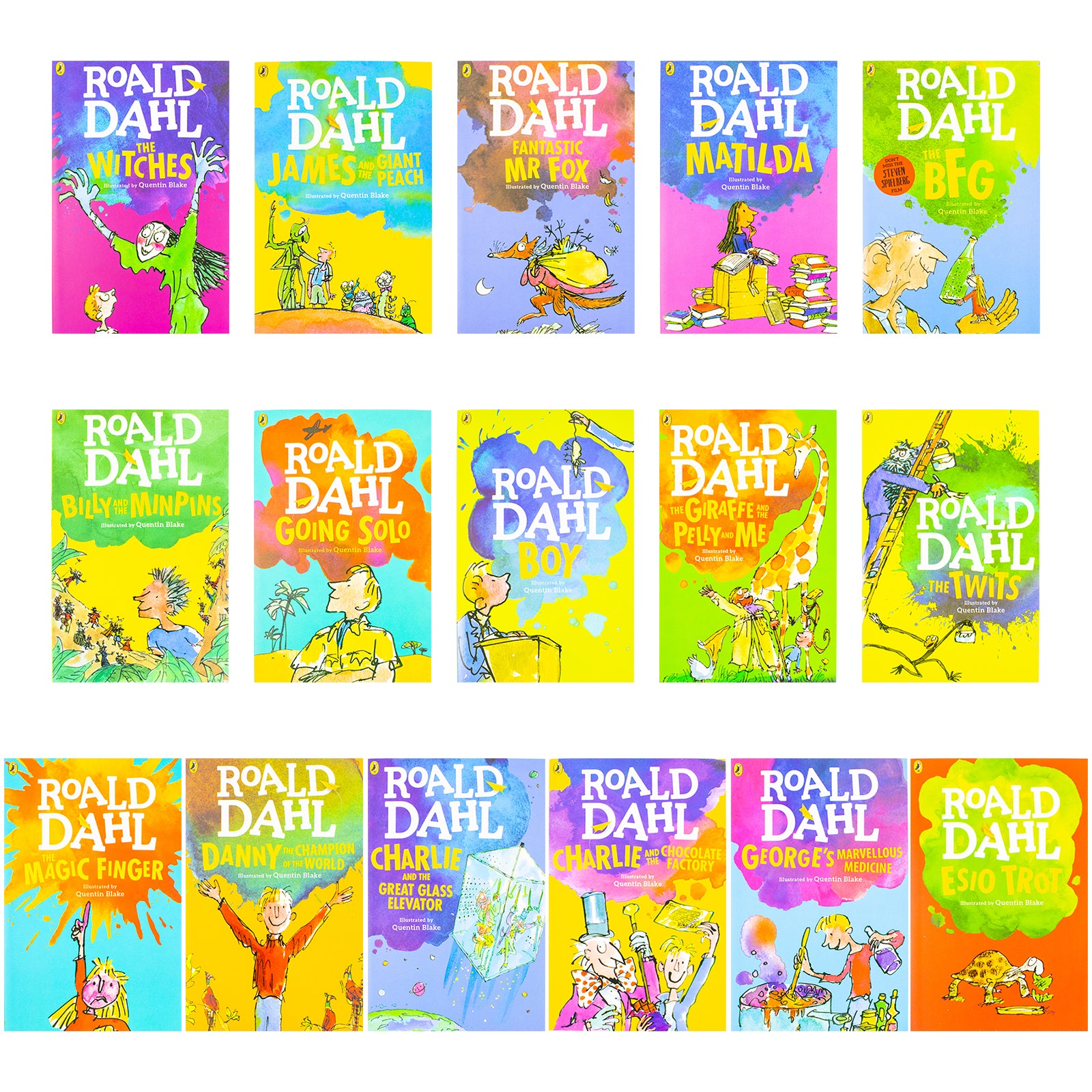 Roald Dahl Collection 16 Paperback Books Age 8+ BFG, Matilda