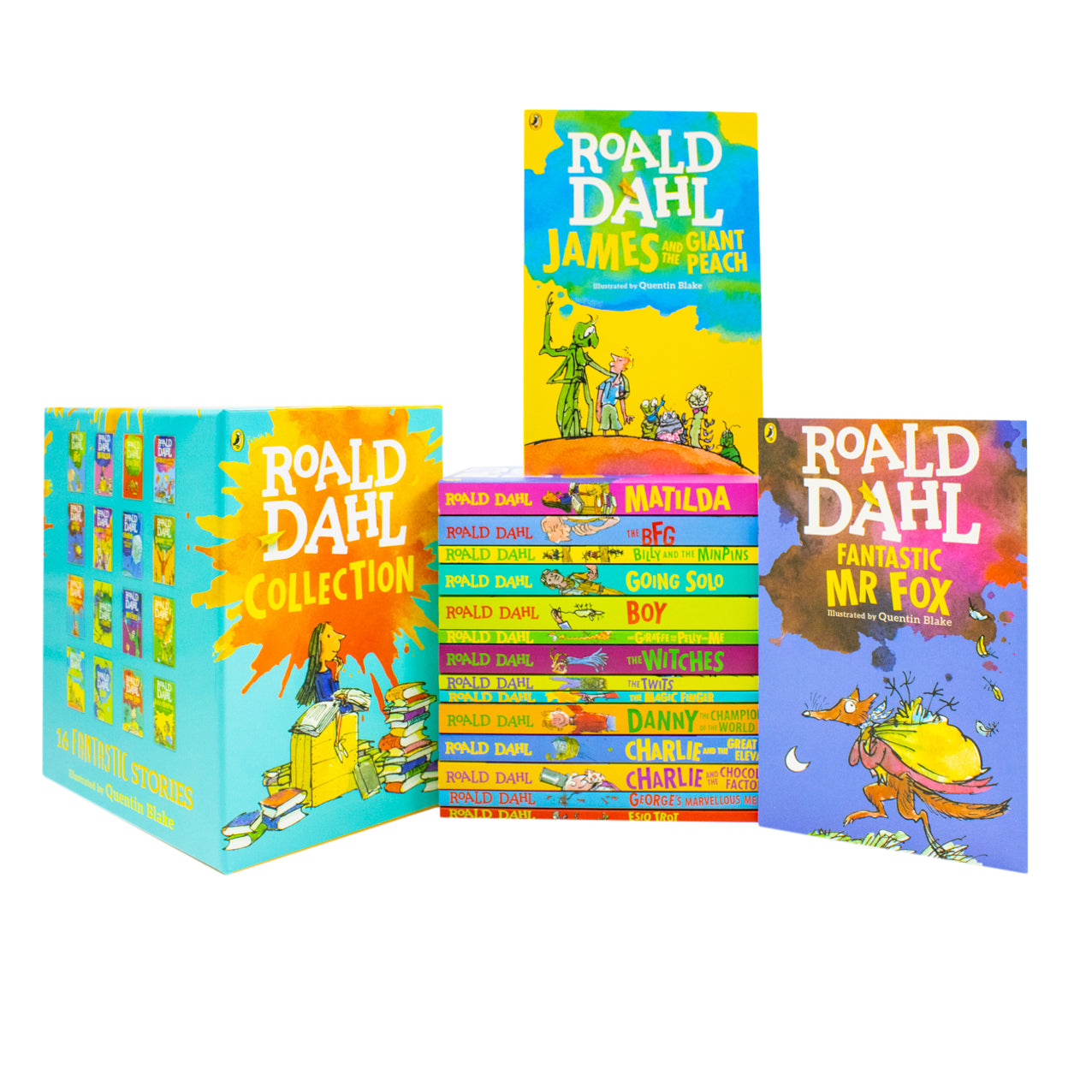 Roald Dahl Collection 16 Paperback Books Age 8+ BFG, Matilda