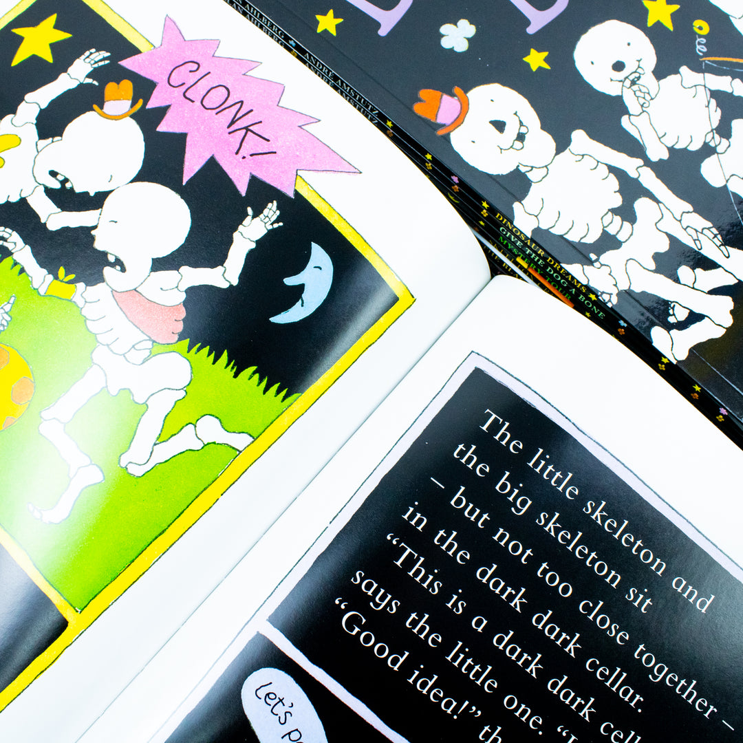 Funny Bones Collection by Allan Ahlberg – 8 Book Set | Spooky & Funny Children's Stories, Skeleton Adventures, Ghost Train, Humor & Classic Reading