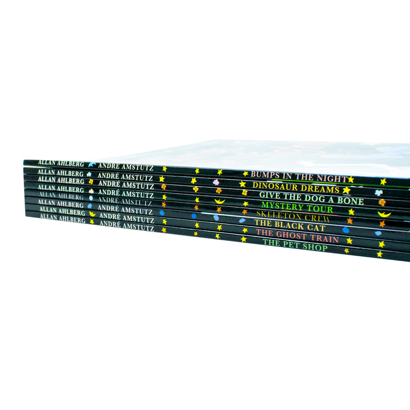 Funny Bones Collection by Allan Ahlberg – 8 Book Set | Spooky & Funny Children's Stories, Skeleton Adventures, Ghost Train, Humor & Classic Reading