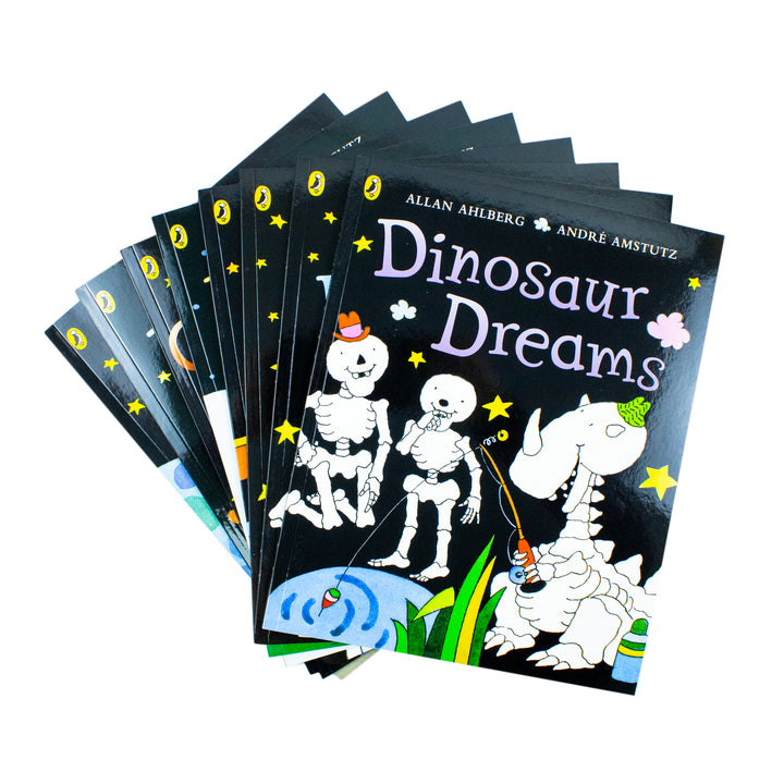 Funny Bones Collection by Allan Ahlberg – 8 Book Set | Spooky & Funny Children's Stories, Skeleton Adventures, Ghost Train, Humor & Classic Reading