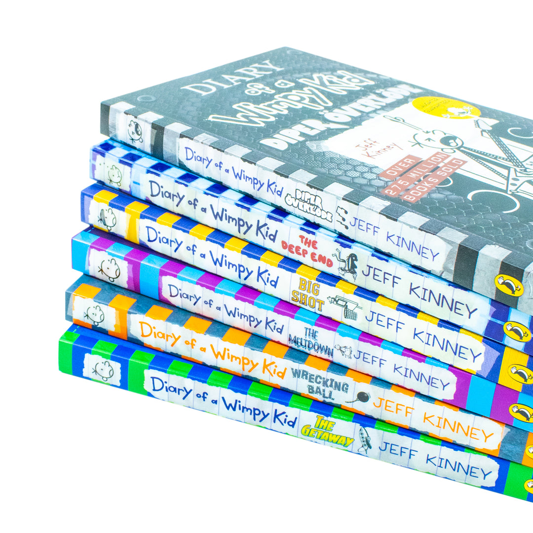 Diary of a Wimpy Kid (Book 12-17) 6 Books Collection Set (The Getaway, The Meltdown, Wrecking Ball, The Deep End, Big Shot & Diper Överlöde