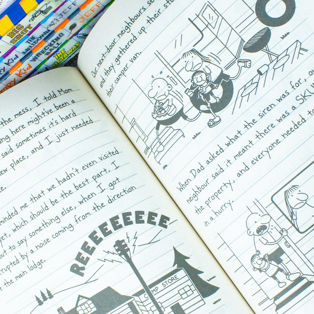 Diary of a Wimpy Kid (Book 12-17) 6 Books Collection Set (The Getaway, The Meltdown, Wrecking Ball, The Deep End, Big Shot & Diper Överlöde