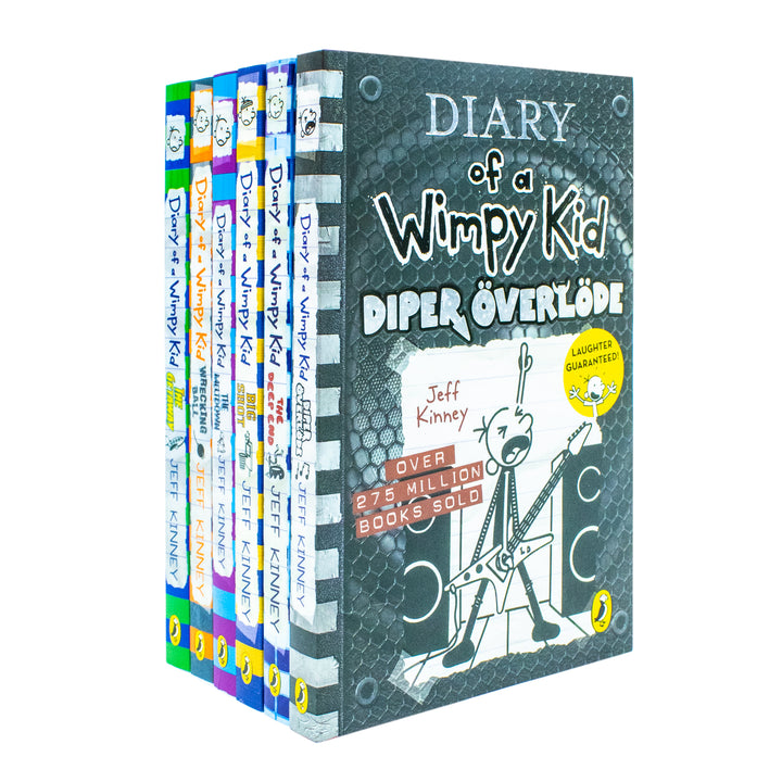 Diary of a Wimpy Kid (Book 12-17) 6 Books Collection Set (The Getaway, The Meltdown, Wrecking Ball, The Deep End, Big Shot & Diper Överlöde