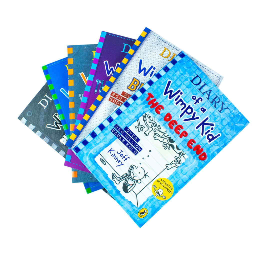 Diary of a Wimpy Kid (Book 12-17) 6 Books Collection Set (The Getaway, The Meltdown, Wrecking Ball, The Deep End, Big Shot & Diper Överlöde