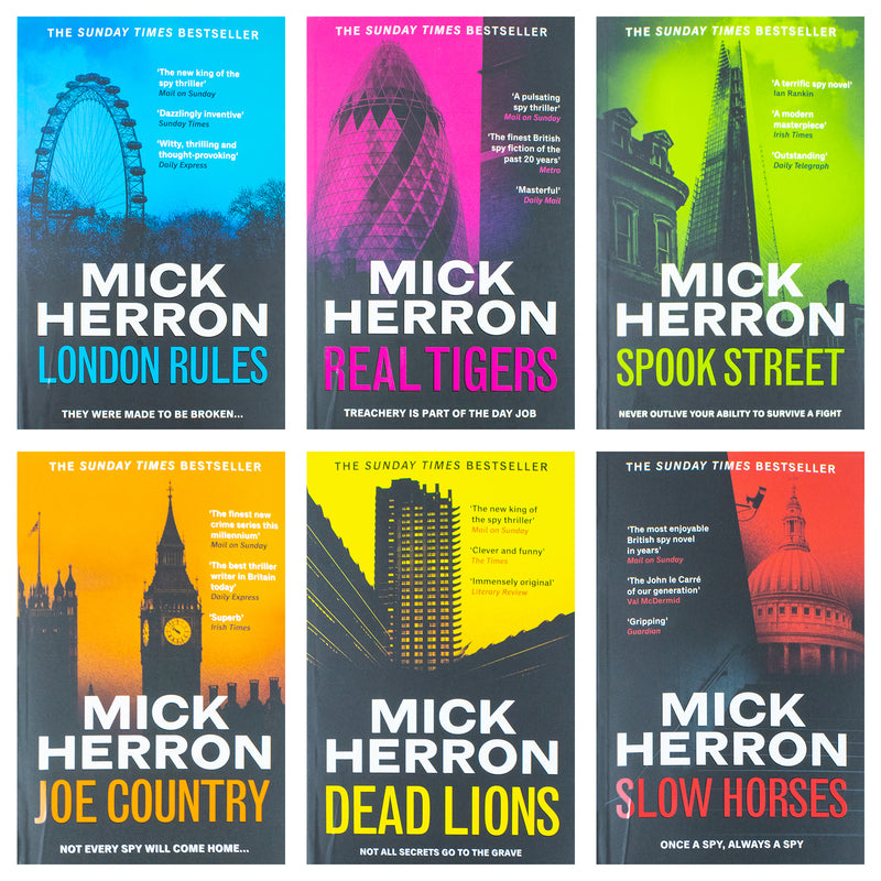 Mick Herron Jackson Lamb Thriller Series – 6 Paperback Book Collection Set | Gripping Espionage, Mystery, Action, Suspense & Spy Fiction Page-Turners