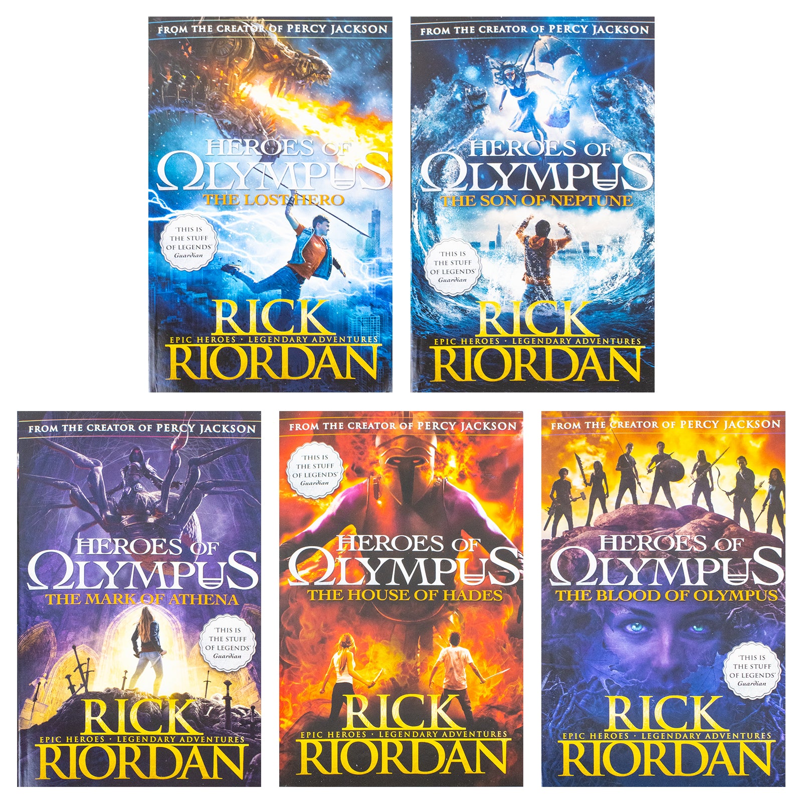 The Heroes of Olympus Collection by Rick Riordan - 5 Books for