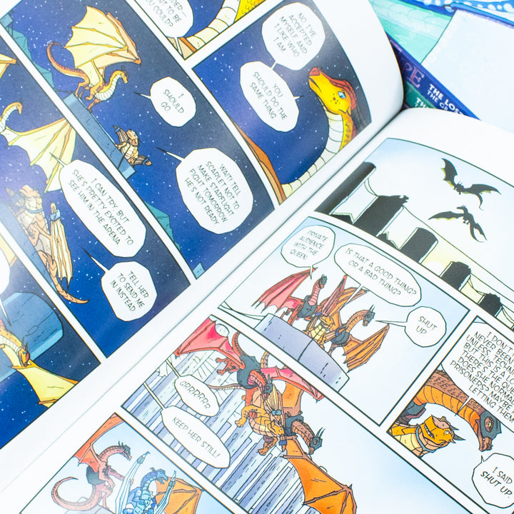 Wings of Fire Graphic Novel Box Set – 4 Fantasy Books by Tui T. Sutherland for Kids & Young Readers, Full of Dragons, Fun & Middle Grade Reading