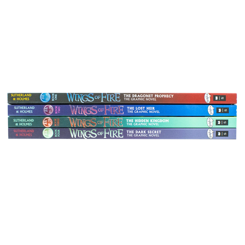 Wings of Fire Graphix Paperback Box Set – Book Series (The Dragonet Prophecy, The Lost Heir, The Hidden Kingdom, The Dark Secret)