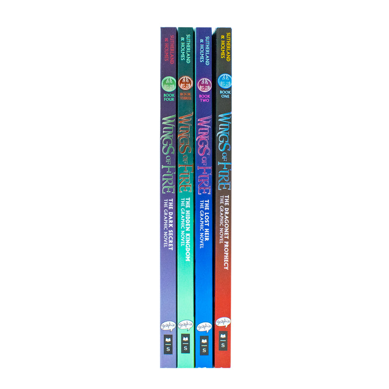 Wings of Fire Graphix Paperback Box Set – Book Series (The Dragonet Prophecy, The Lost Heir, The Hidden Kingdom, The Dark Secret)