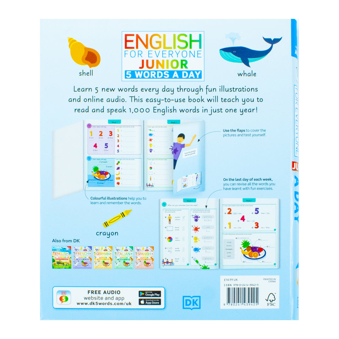 English for Everyone Junior 5 Words a Day: Learn and Practise 1,000 English Words
