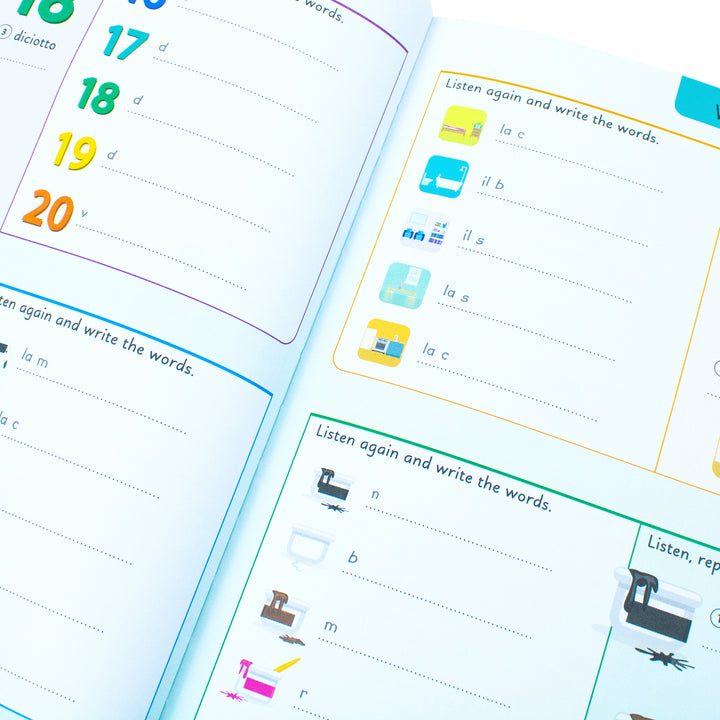 Italian for Everyone Junior 5 Words a Day: Learn and Practise 1,000 Italian Words