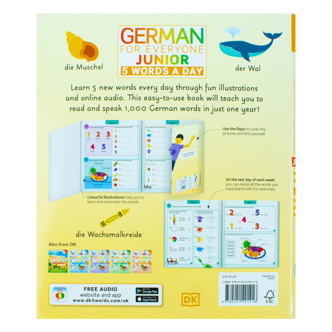German for Everyone Junior 5 Words a Day: Learn and Practise 1,000 German Words