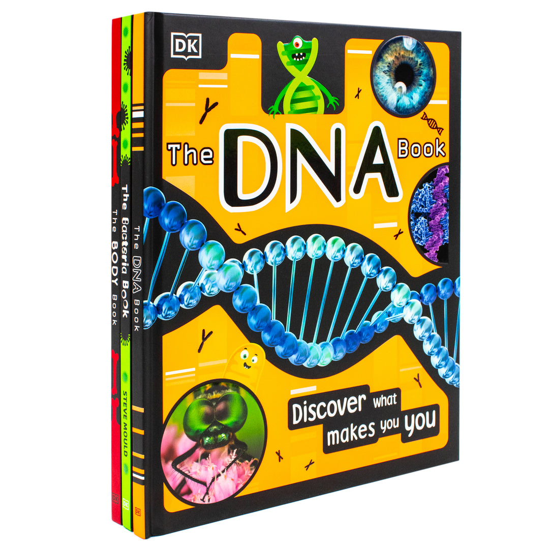 DK Seriously Brilliant Biology 3 books set by Steve Mould (The DNA Book, The Bacteria Book, The Body Book) | Hardback