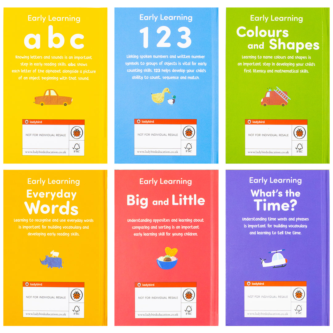 Ladybird Early Learning Library  6 Books Tuck-Box Set for Toddlers and Preschoolers