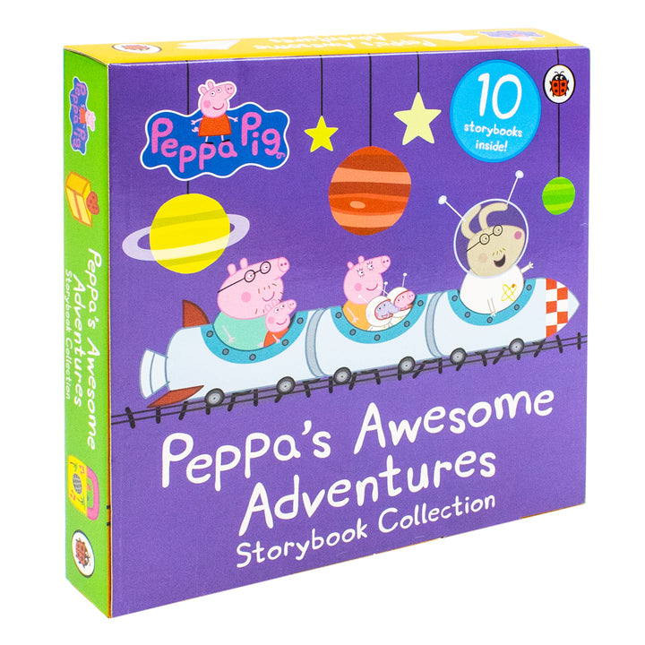 Peppa's Awesome Adventures 10 Storybooks Collection Box Set (Garden Games, Fun At The Fair. Paper Planes, The Rainbow And More) - Paperback