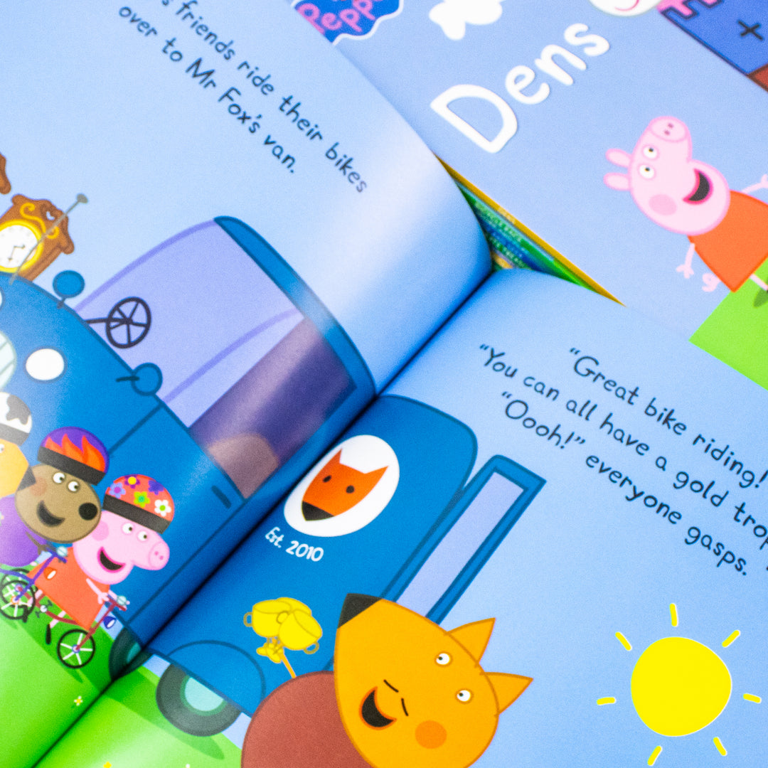 Peppa's Fun With Friends 10 Book Storybook Collection Set (Bicycle Race, Dens, Hide And Seek And More )