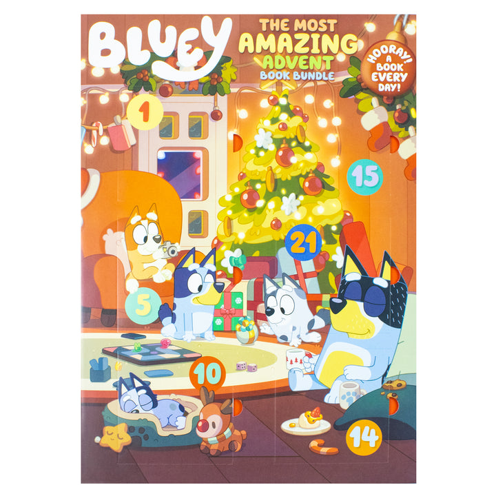 Bluey: The Most Amazing Advent Book Bundle, Official Bluey 24 Storybook Advent Calendar- Kids Christmas Countdown Gift Set"