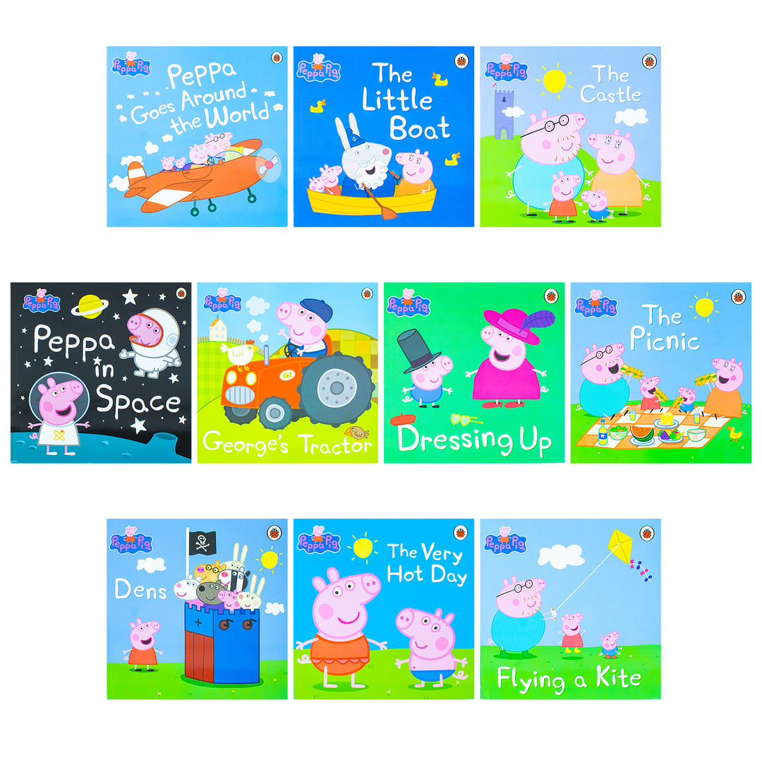 Peppa Pig Series 10 books Children's Picture book Set Collection By Ladybird- Paperback