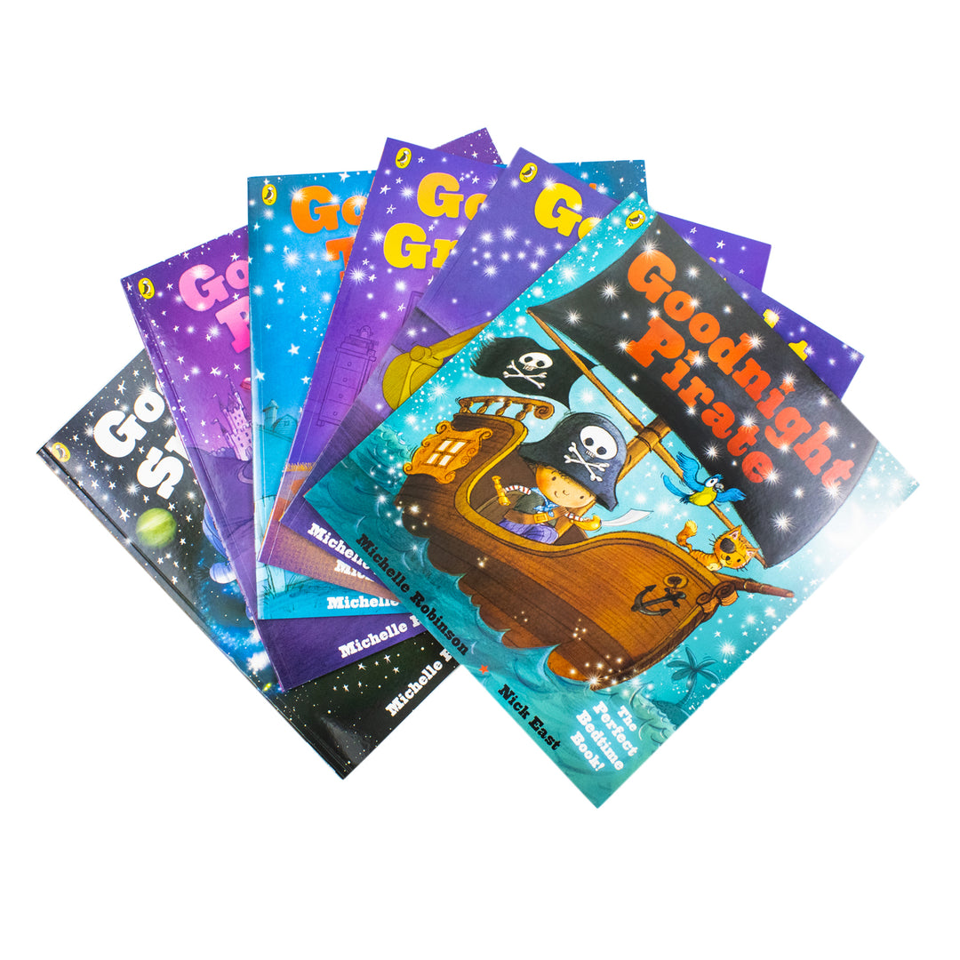 Goodnight Collection by Michelle Robinson - 6 Bedtime Story Books Collection Set for Kids (Princess, Spaceman, Digger, Tractor, Pirate and Grandchild) Ages 2-6 | Paperback