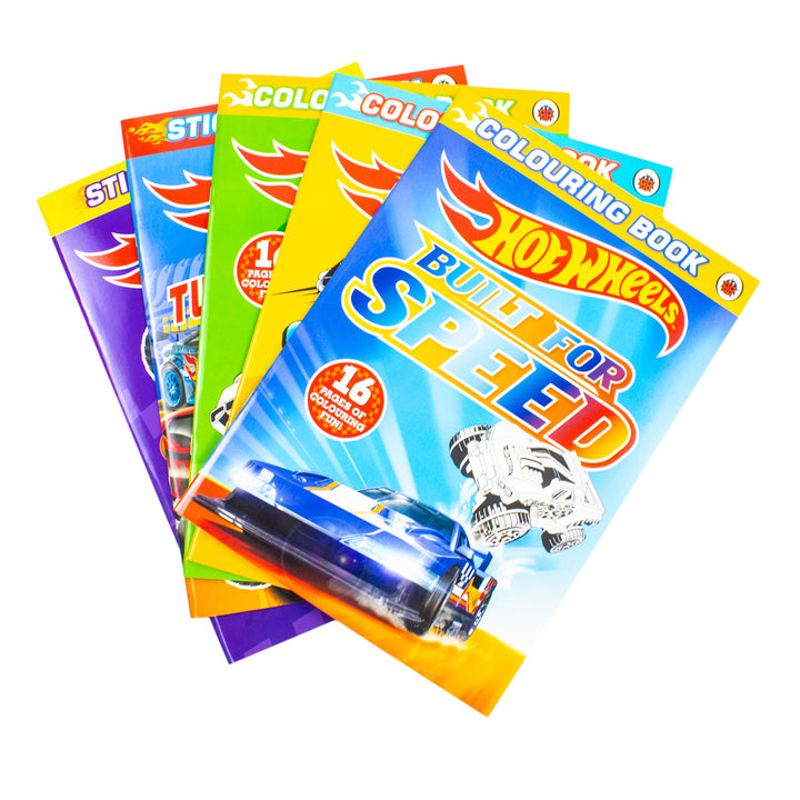 Hot Wheels Sticker Activity 5 Book Collection Set (Turbo Challenge, Criss Cross Crash, Built For Speed, Stunt Zone, Made To Race) | Paperback