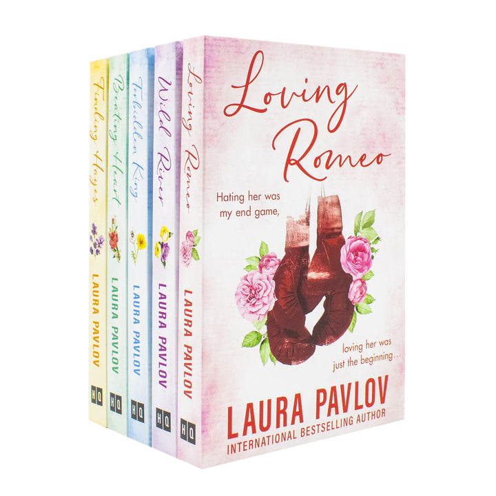 Magnolia Falls Series by Laura Pavlov 5 Books Collection Set (Loving Romeo, Wild River, Forbidden King, Beating Heart and Finding Hayes) | Paperback