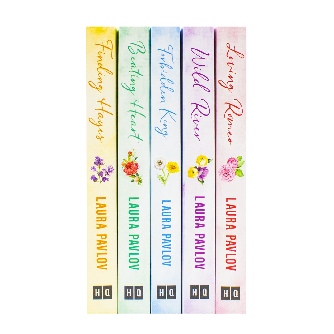 Magnolia Falls Series by Laura Pavlov 5 Books Collection Set (Loving Romeo, Wild River, Forbidden King, Beating Heart and Finding Hayes) | Paperback