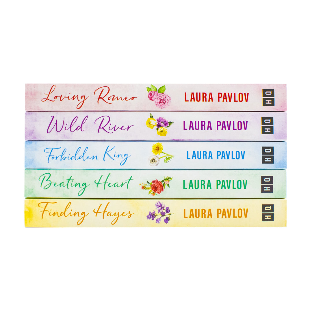 Magnolia Falls Series by Laura Pavlov 5 Books Collection Set (Loving Romeo, Wild River, Forbidden King, Beating Heart and Finding Hayes) | Paperback