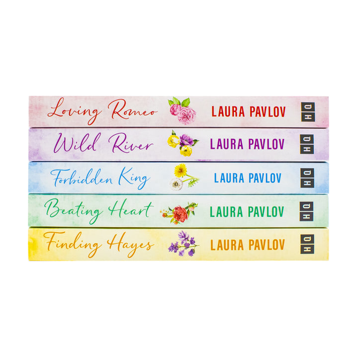 Magnolia Falls Series by Laura Pavlov 5 Books Collection Set (Loving Romeo, Wild River, Forbidden King, Beating Heart and Finding Hayes) | Paperback