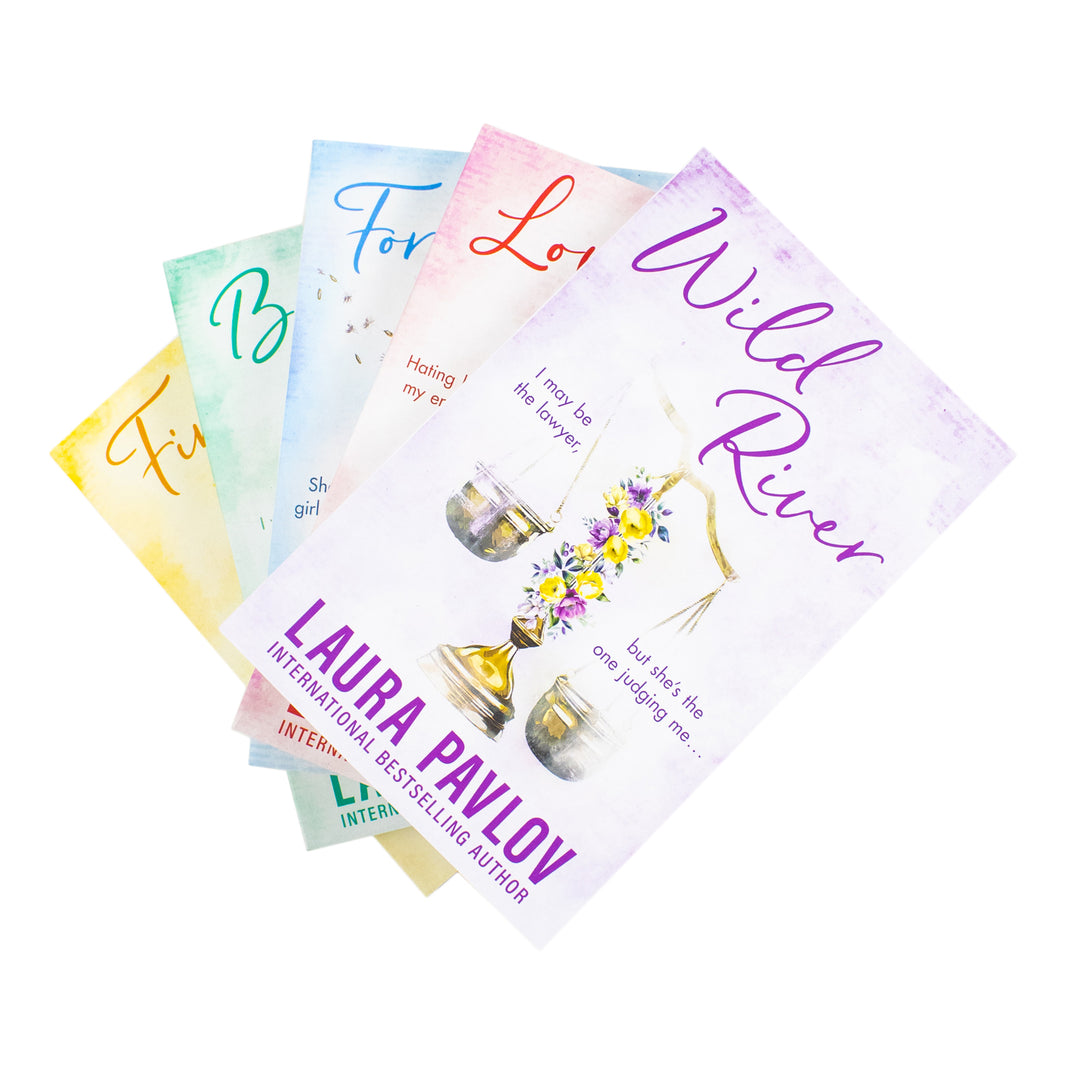 Magnolia Falls Series by Laura Pavlov 5 Books Collection Set (Loving Romeo, Wild River, Forbidden King, Beating Heart and Finding Hayes) | Paperback