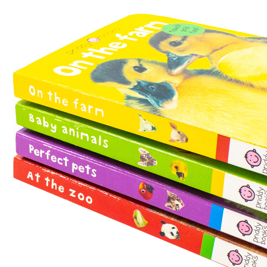 Bright Baby Touch and Feel Boxed Set: On the Farm, Baby Animals, at the Zoo and Perfect Pets (Bright Baby Touch and Feel) by Roger Priddy