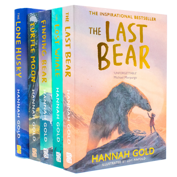 Hannah Gold Collection 5 Books Set (The Lone Husky [Hardback], The Last Bear, The Lost Whale, Finding Bear and Turtle Moon)