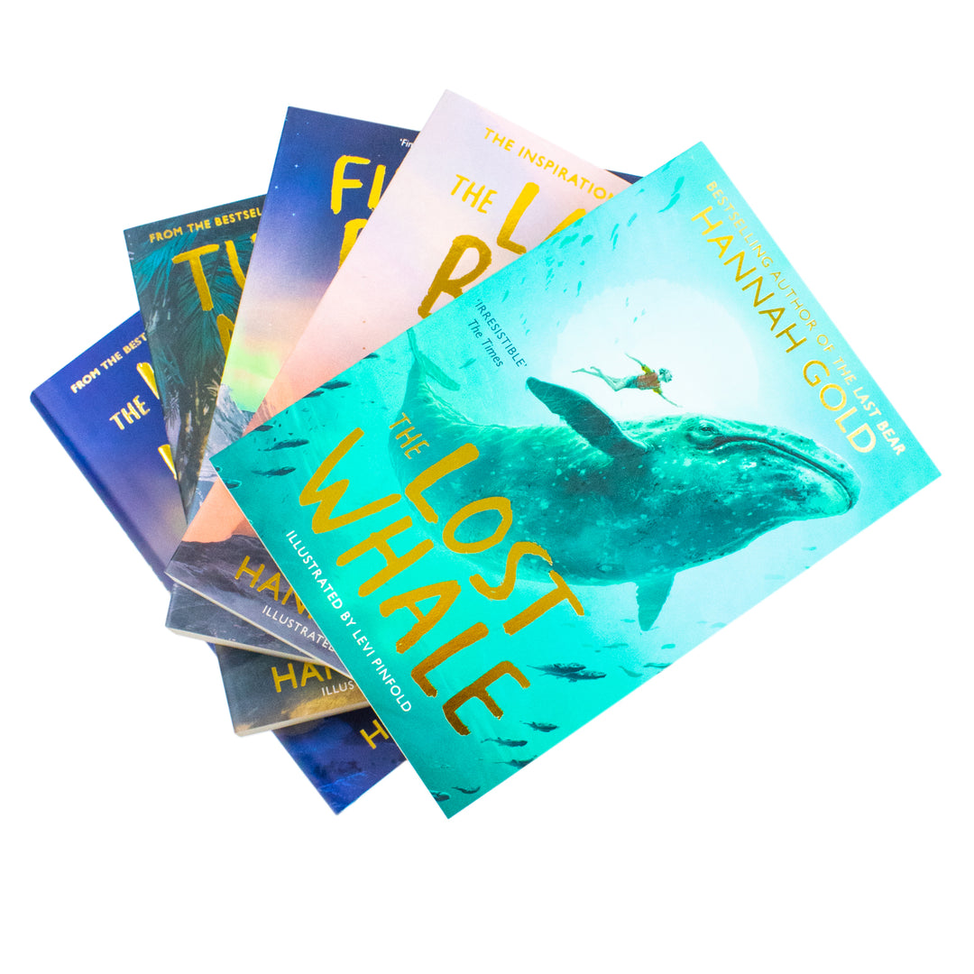 Hannah Gold Collection 5 Books Set (The Lone Husky [Hardback], The Last Bear, The Lost Whale, Finding Bear and Turtle Moon)