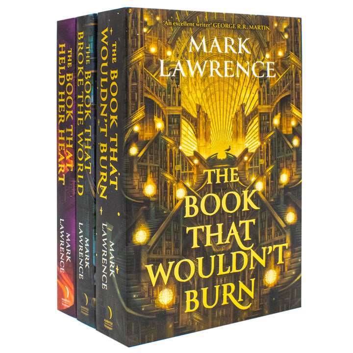 The Library Trilogy by Mark Lawrence 3 Books Collection Set (The Book That Held Her Heart, The Book That Broke the World and The Book That Wouldn't Burn) | Paperback
