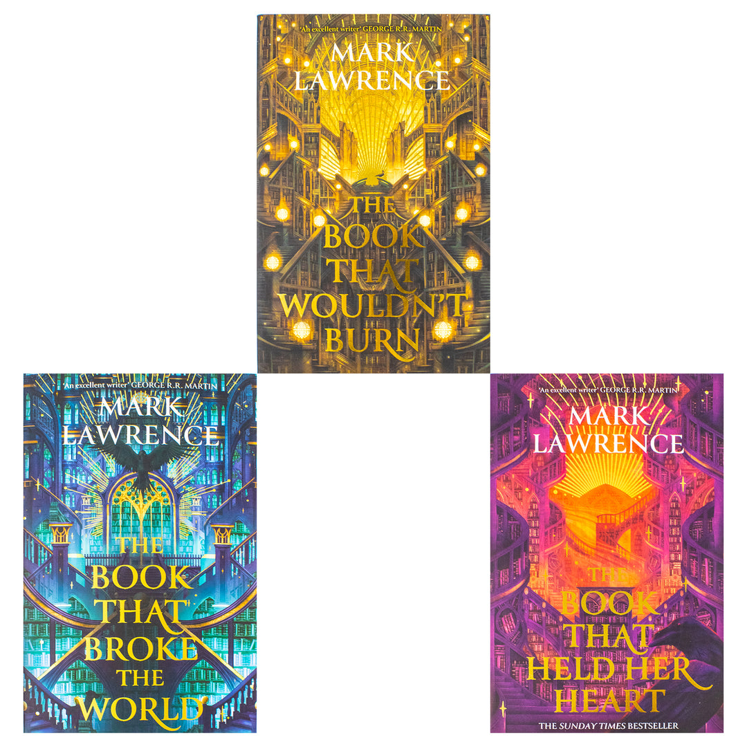 The Library Trilogy by Mark Lawrence 3 Books Collection Set (The Book That Held Her Heart, The Book That Broke the World and The Book That Wouldn't Burn) | Paperback