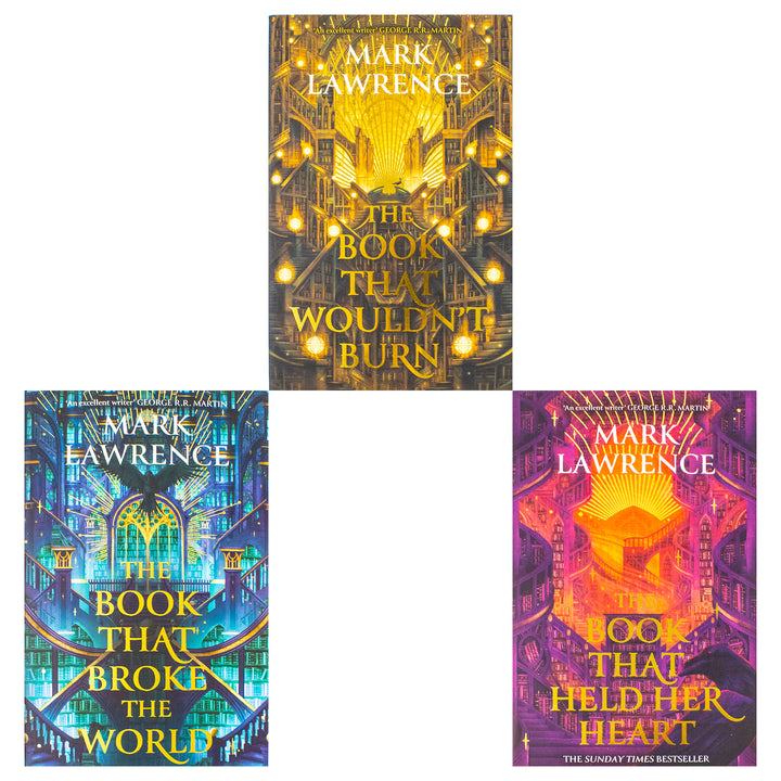 The Library Trilogy by Mark Lawrence 3 Books Collection Set (The Book That Held Her Heart, The Book That Broke the World and The Book That Wouldn't Burn) | Paperback