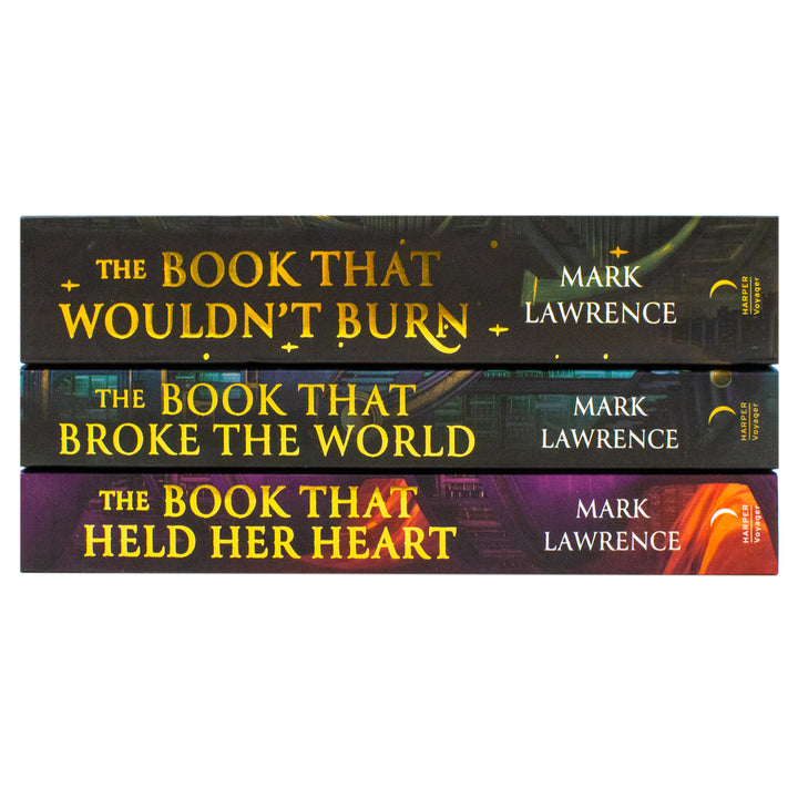 The Library Trilogy by Mark Lawrence 3 Books Collection Set (The Book That Held Her Heart, The Book That Broke the World and The Book That Wouldn't Burn) | Paperback