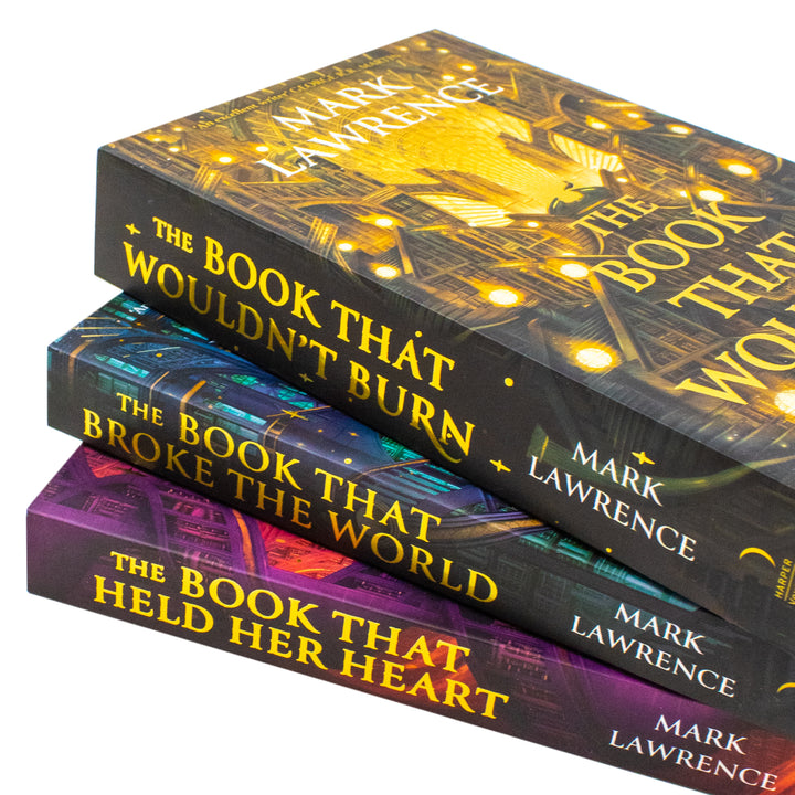 The Library Trilogy by Mark Lawrence 3 Books Collection Set (The Book That Held Her Heart, The Book That Broke the World and The Book That Wouldn't Burn) | Paperback