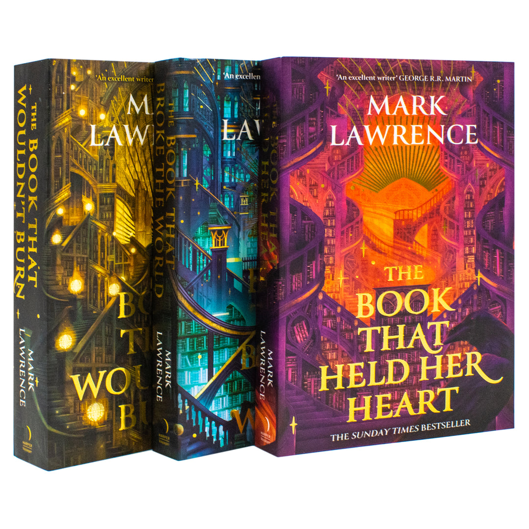 The Library Trilogy by Mark Lawrence 3 Books Collection Set (The Book That Held Her Heart, The Book That Broke the World and The Book That Wouldn't Burn) | Paperback