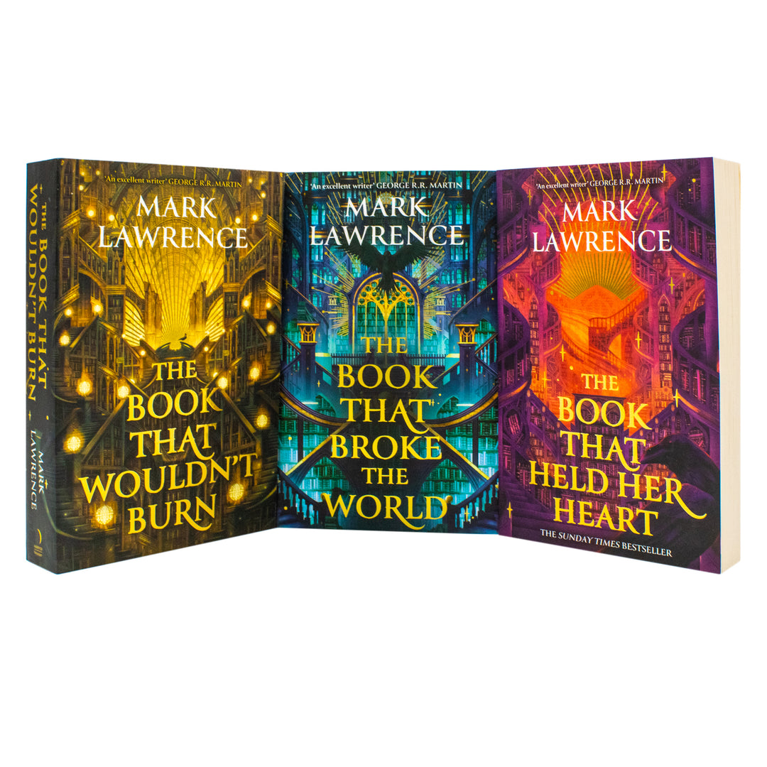 The Library Trilogy by Mark Lawrence 3 Books Collection Set (The Book That Held Her Heart, The Book That Broke the World and The Book That Wouldn't Burn) | Paperback